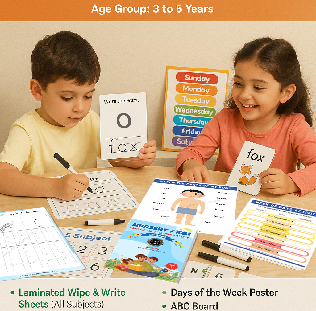 Nursery Full Learning Pack – Wipe and Write Edition for preschool children