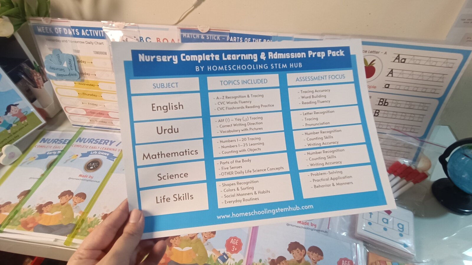Nursery Full Learning Pack – Wipe and Write Edition for preschool children