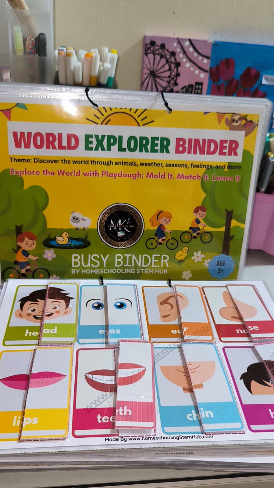 world explorer binder emotions page