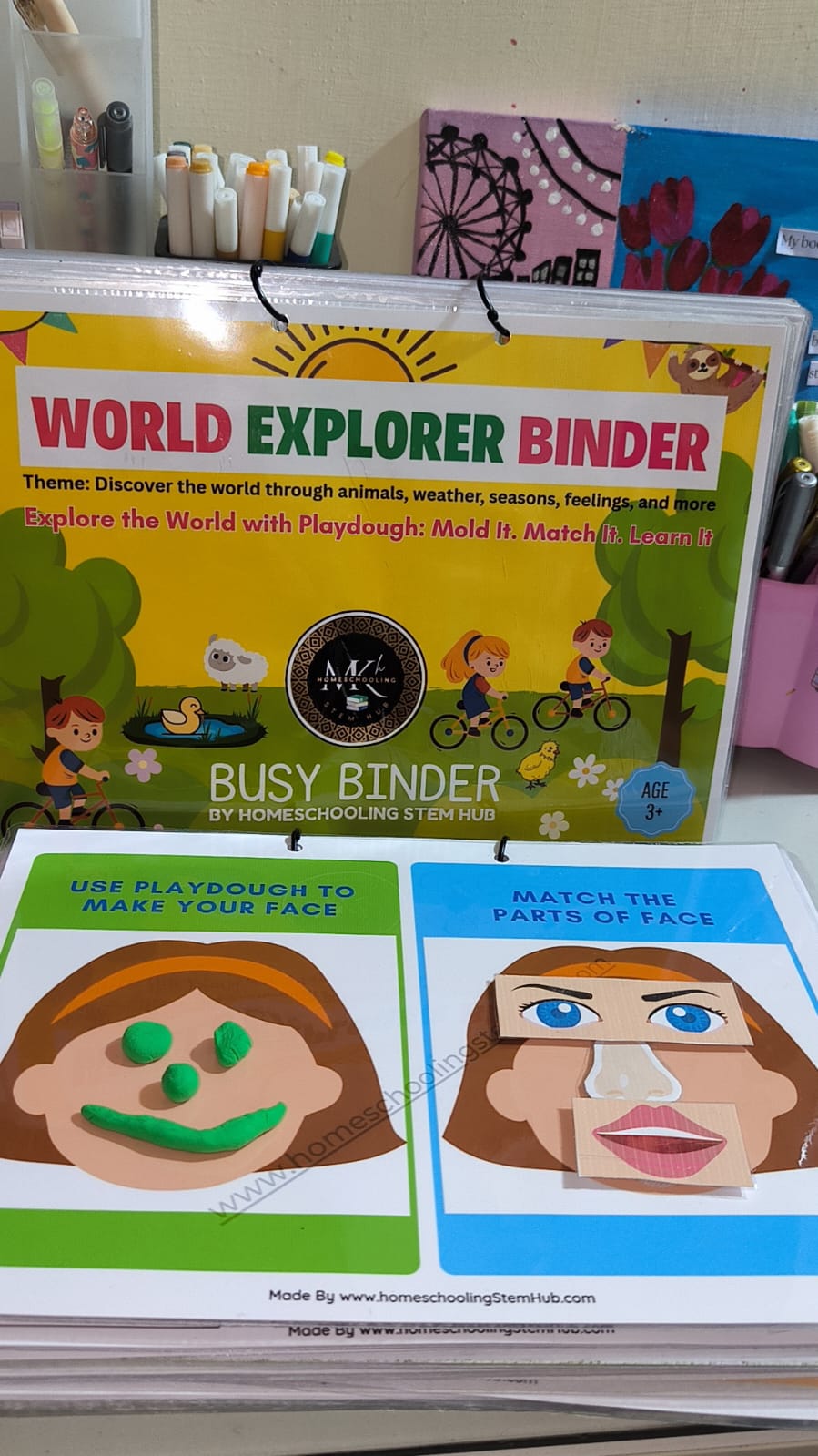 world explorer binder emotions page