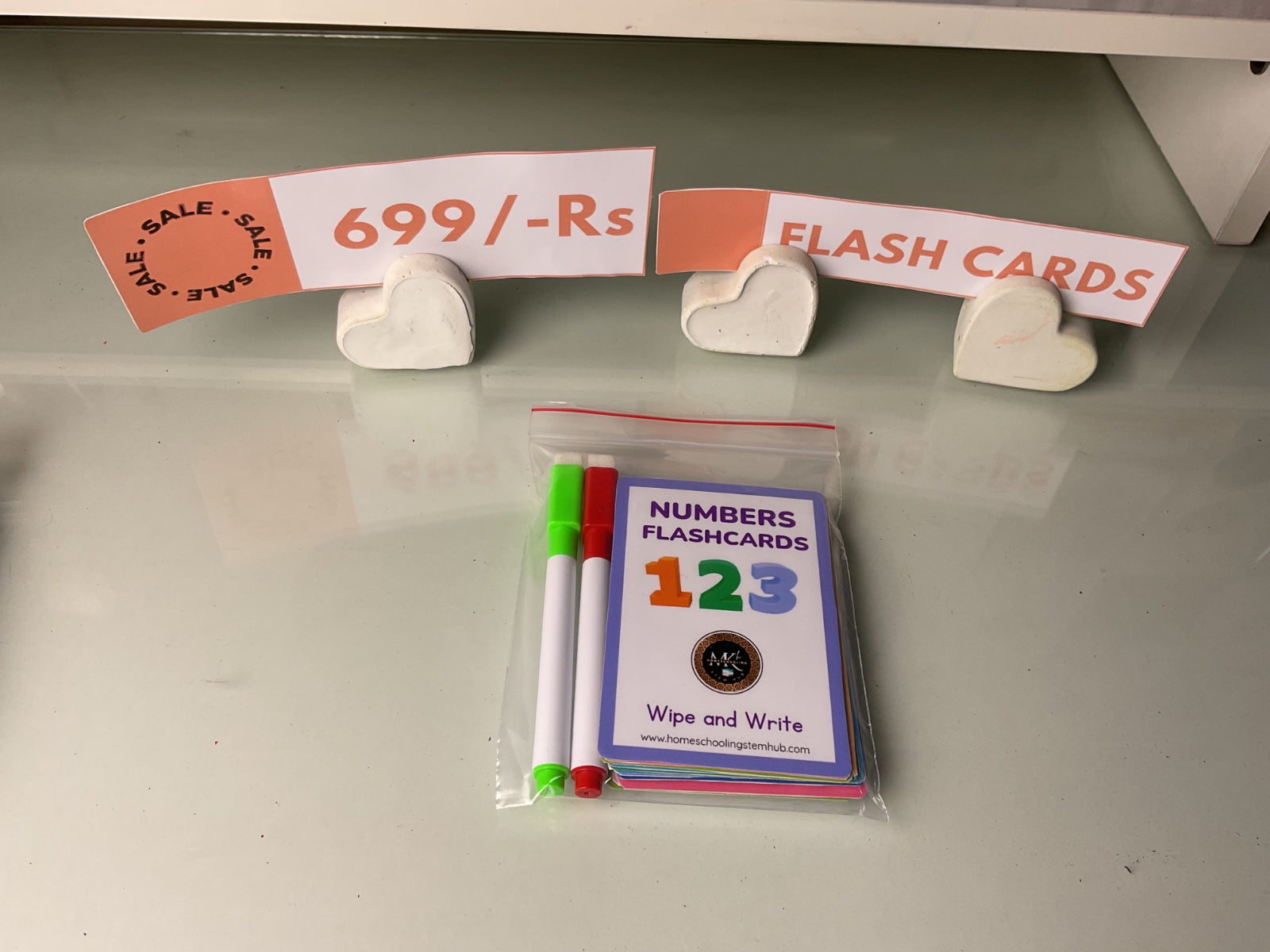 Premium Laminated Number Flash Cards with Puzzle