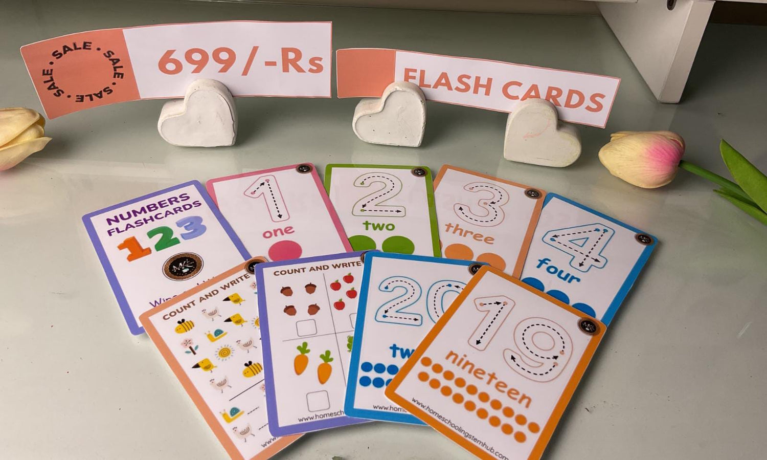 Toddler Counting and Tracing Flash Cards 1 to 20