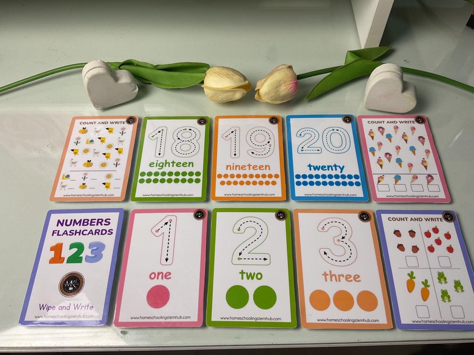 Numbers Flash Cards 1–20 Wipe and Write for Kids